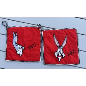 Bugs Bunny Pot Holders - One Size - Red